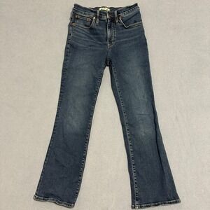 Madewell Mid-Rise Kick Out Jeans Bootcut Leg Denim Blue Womens Size 27